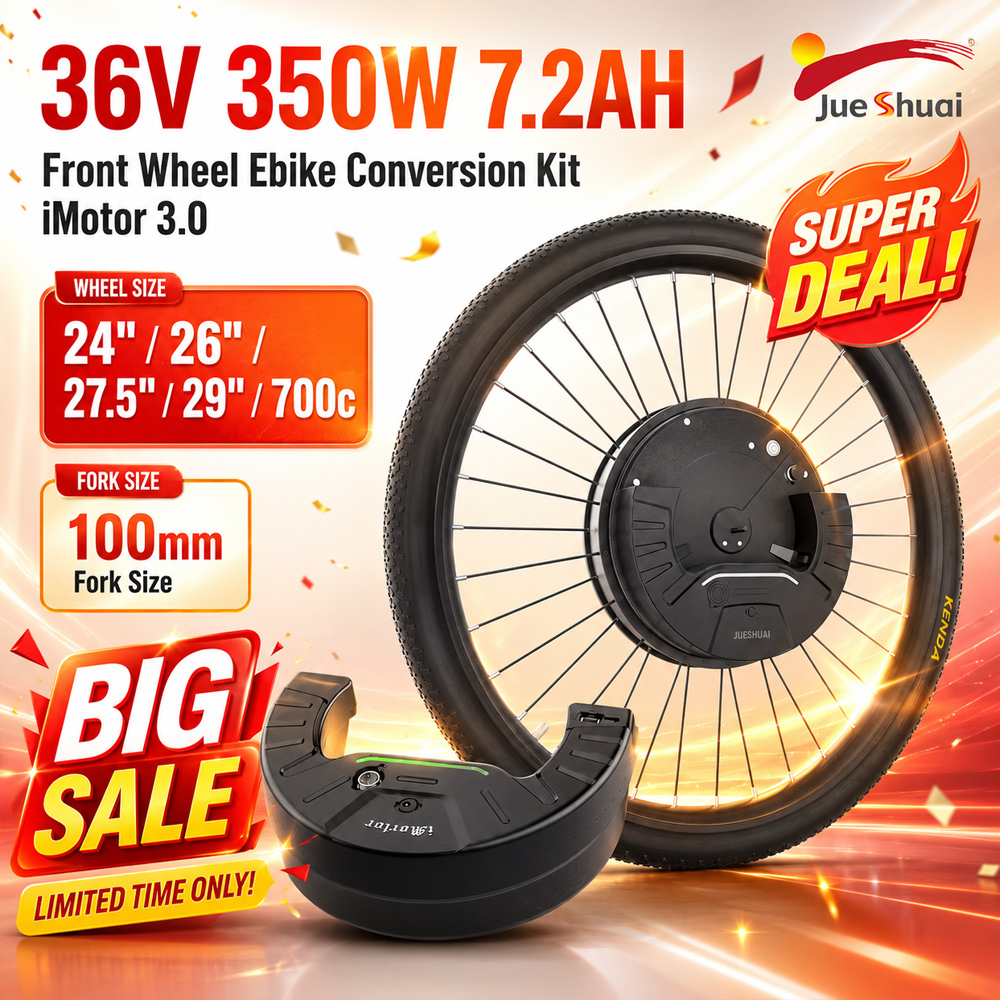 72V 5000W Hub Motor Kit - 36V 350W電動自転車変換キット（バッテリー付き）24インチ-700c Eバイク前輪 最高速度35KM/H Eバイクキット Vディスクブレーキ