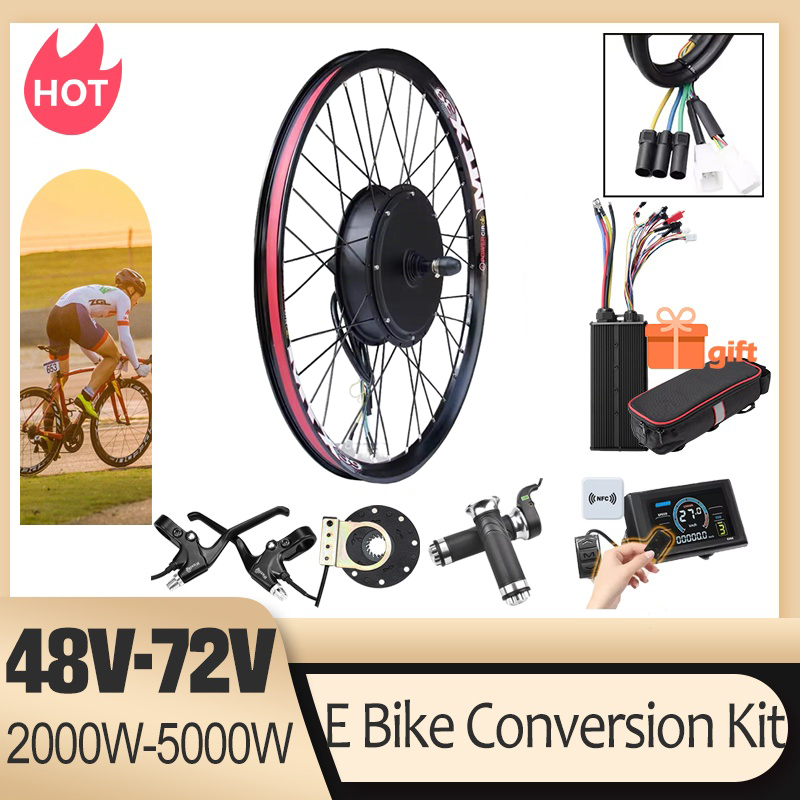 Ebike Conversion Kit 72V 3000W - 72V 5000W E-バイク変換キット ブラシレスギアレスリアホイールハブモーター 2000W、3000W 電動自転車用