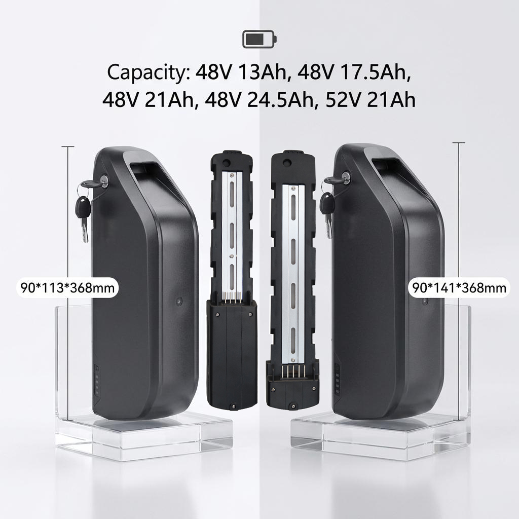 Ebike Battery 48V 20Ah Hailong - 48ボルトHailong電動自転車バッテリー 48V 13Ah 15.6Ah 17.5Ah 22.4Ah