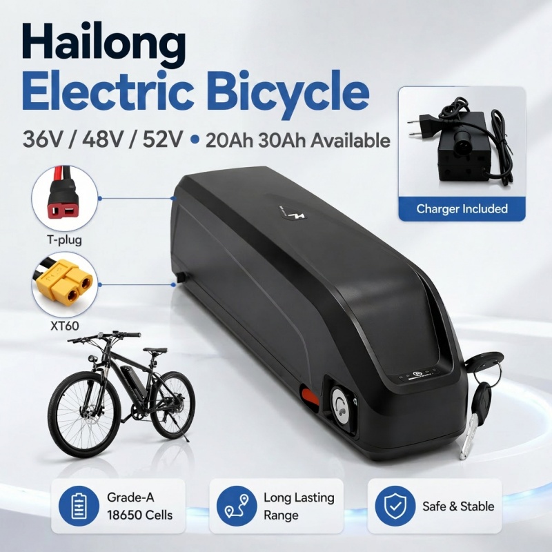 マルチサイズEバイクバッテリーHailongモデル、36V  - Ebike Battery 48V 20Ah Hailong のレビューと価格