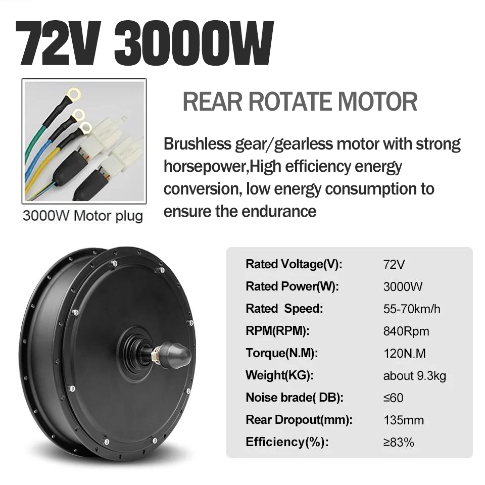3000W MTX39 Eバイク変換キット 72Vブラシレス - Ebike Conversion Kit 72V 3000W のレビューと価格