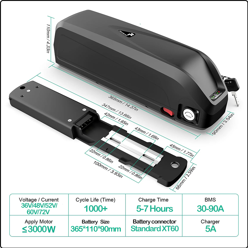 72V電動自転車バッテリー3000W 60Ah電動バイクバッ - Ebike Conversion Kit 72V 3000W のレビューと価格