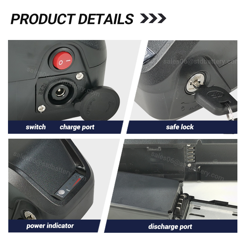 電動自転車用リチウムイオン電池,36V, 48V, 500W - Ebike Battery 48V 20Ah Hailong のレビューと価格