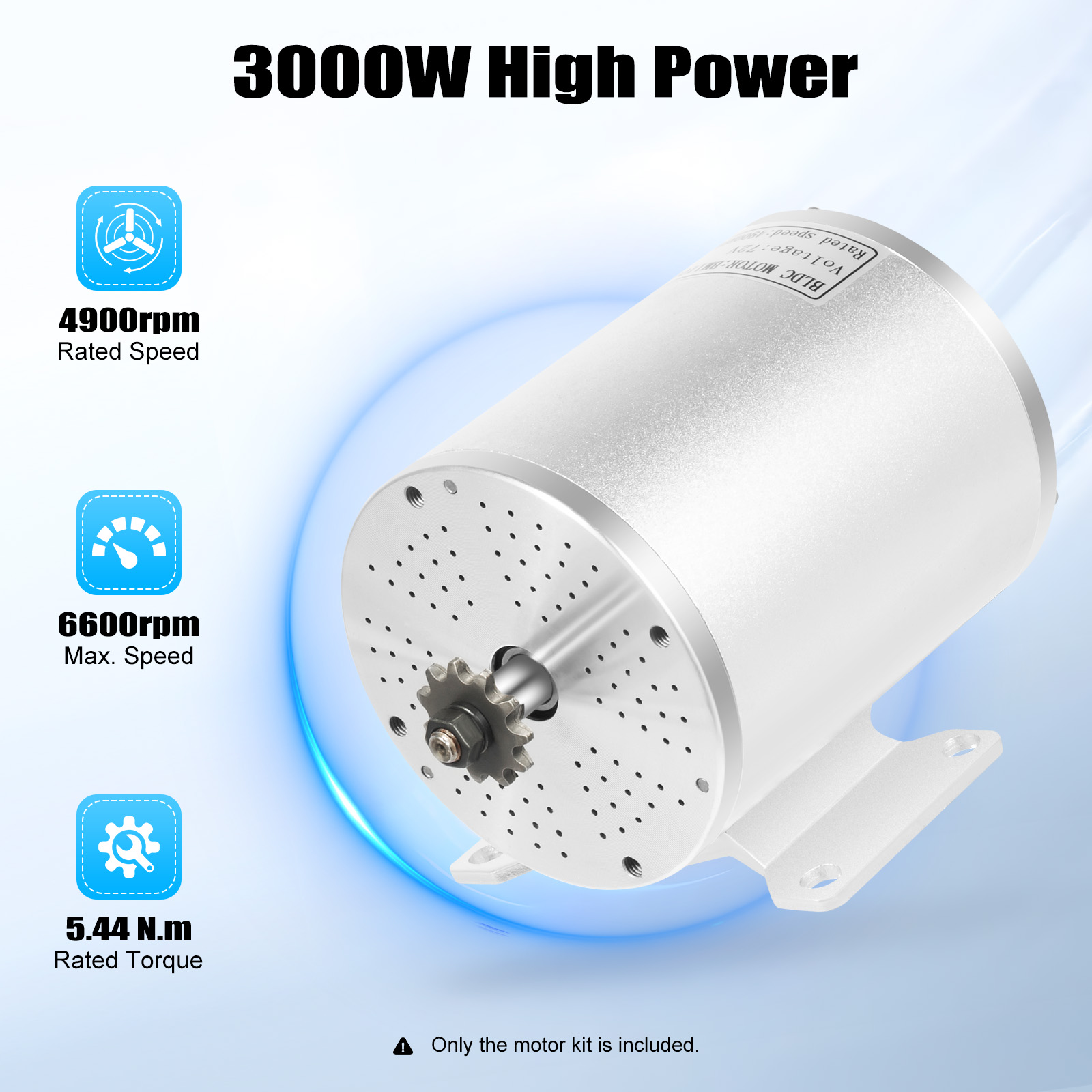 3000Wブラシレスモーターキット、3段階速度＆リバースコン - Ebike Conversion Kit 72V 3000W のレビューと価格