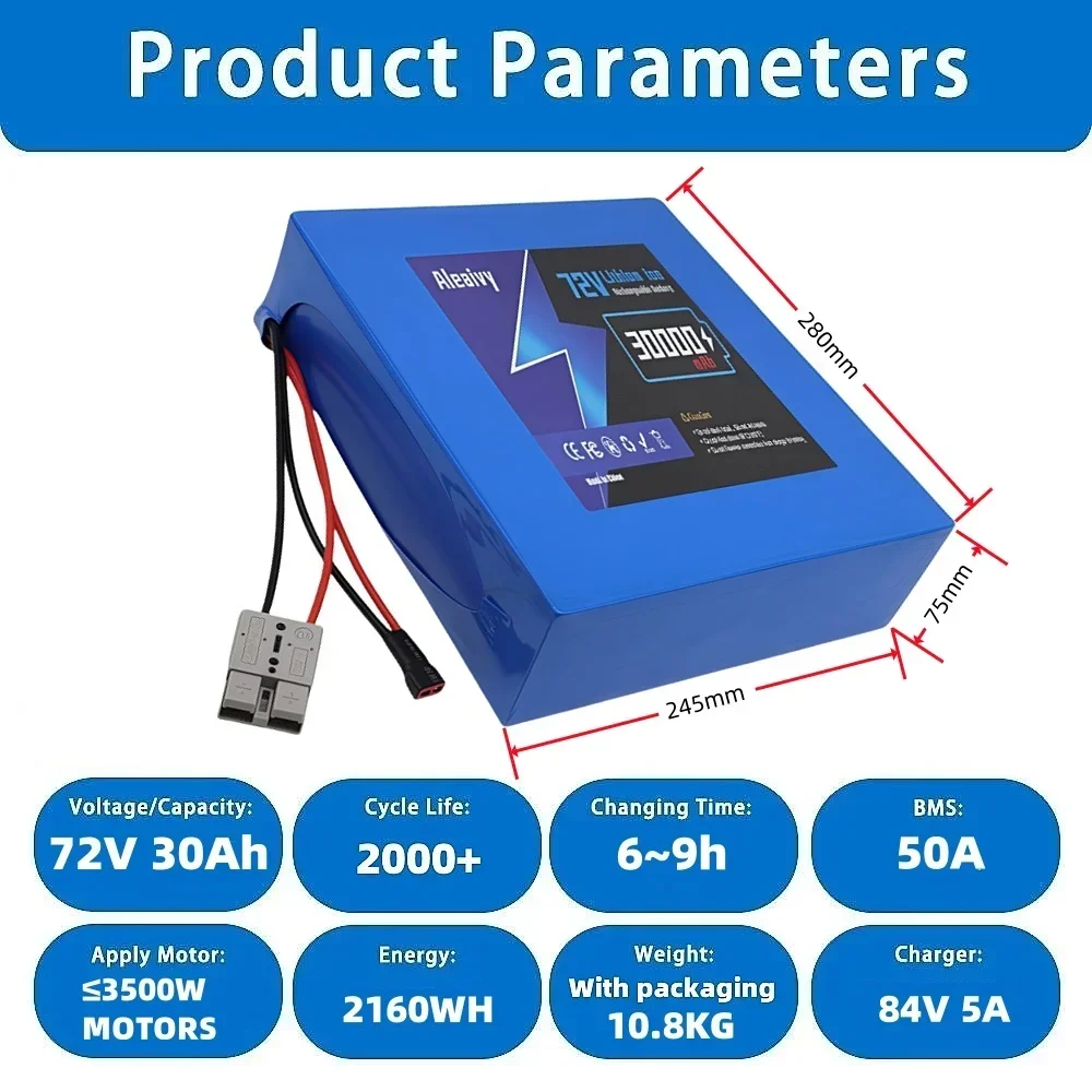72V 30Ah ハイパワー急速充電 21700 リチウムバ - Electric Bicycle Battery 72V 30Ah のレビューと価格