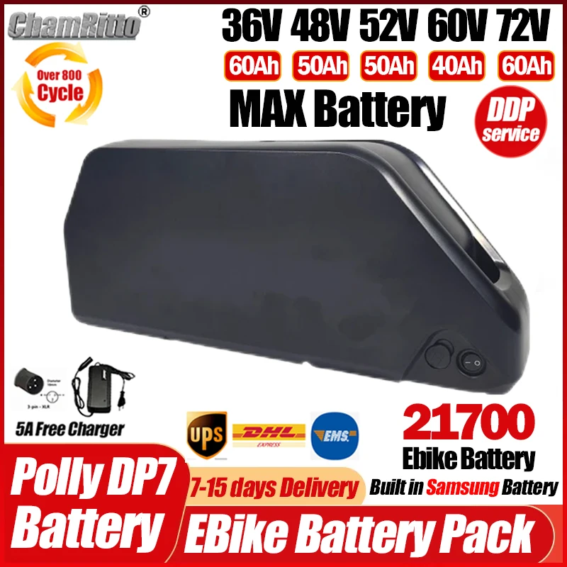 Cham 36 60 52v 48v 72v 45ah 60 - Ebike Battery 48V 20Ah Hailong のレビューと価格